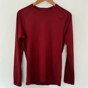 Patagonia Red Capilene Midweight Base Layer Long Sleeve Top Size M Great…